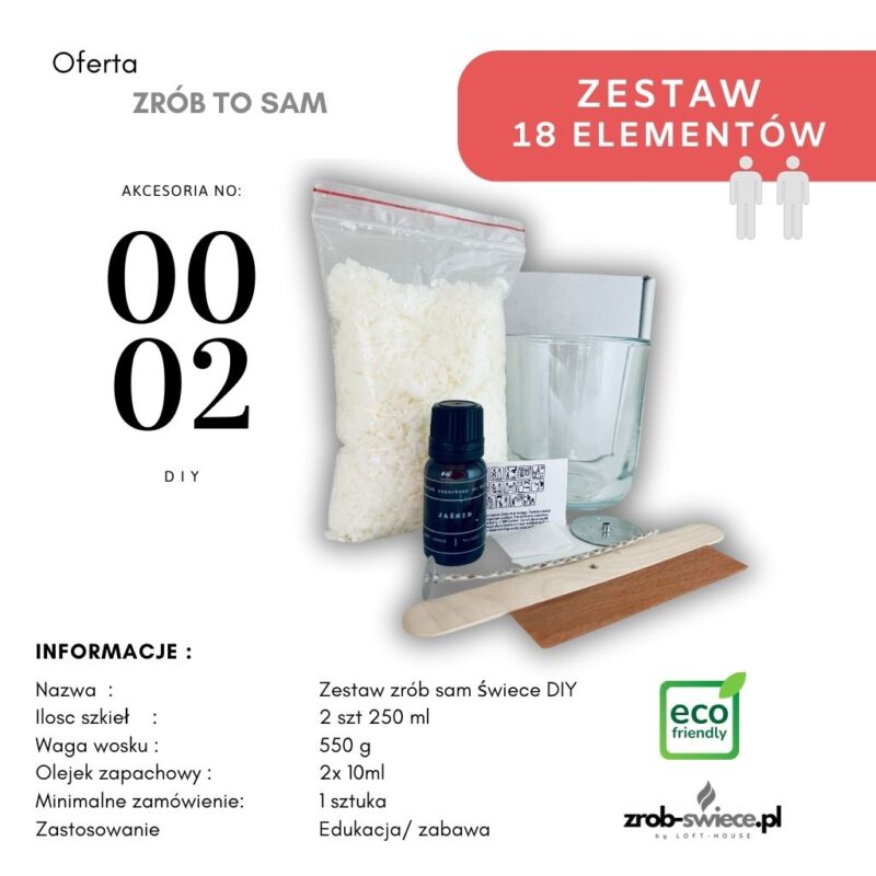 02 Zestaw zrób świece 18 produktów
