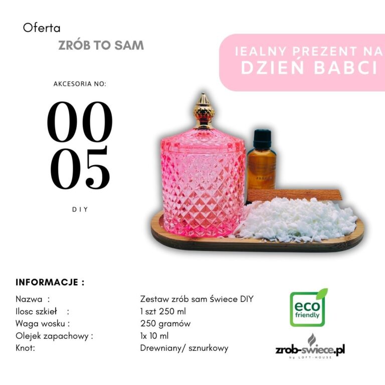 Zestaw DIY świece dzień babci