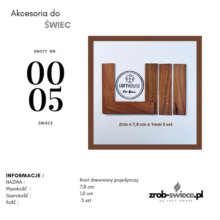 Knot drewniany szeroki