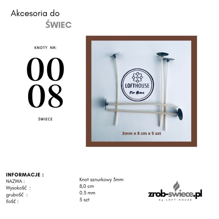 knot sznurkowy 8 x 3