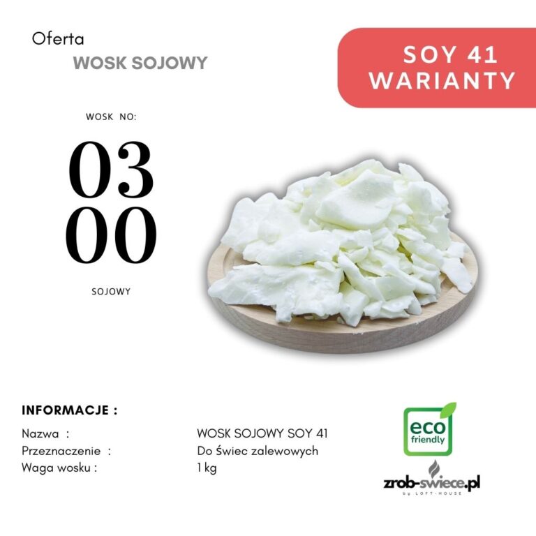 Wosk sojowy SOY 41 gruby warianty